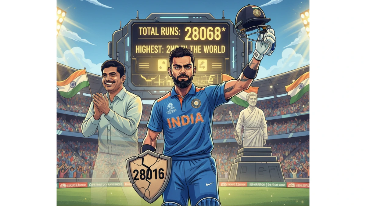 किंग कोहली का नया साम्राज्य: दुनिया में दूसरे सबसे ज्यादा रन बनाने वाले खिलाड़ी बने