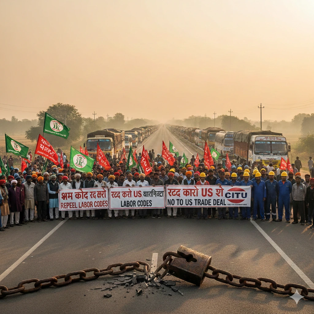 Bharat Bandh 12 February 2026 nationwide protest against labor codes and US trade deal in India