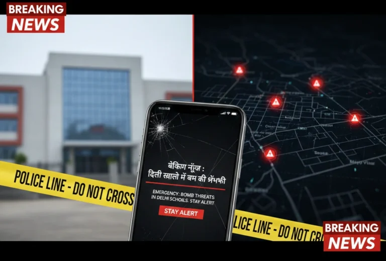 Delhi school bomb threat search operation by Delhi Police Feb 2026