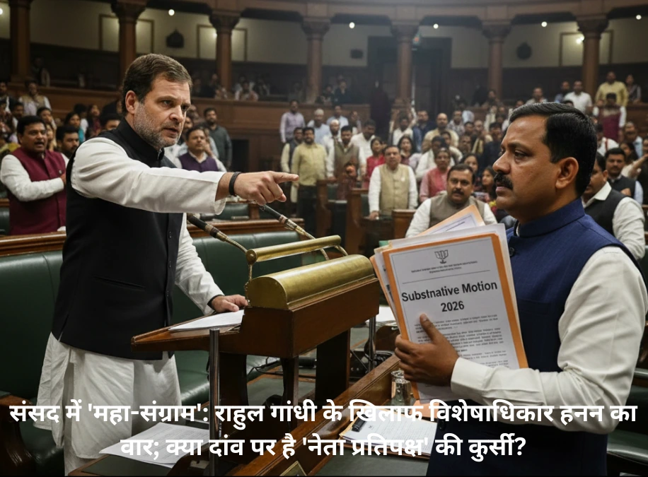 BJP moves privilege motion against Rahul Gandhi Lok Sabha 2026 Trade Deal Row Nishikant Dubey notice